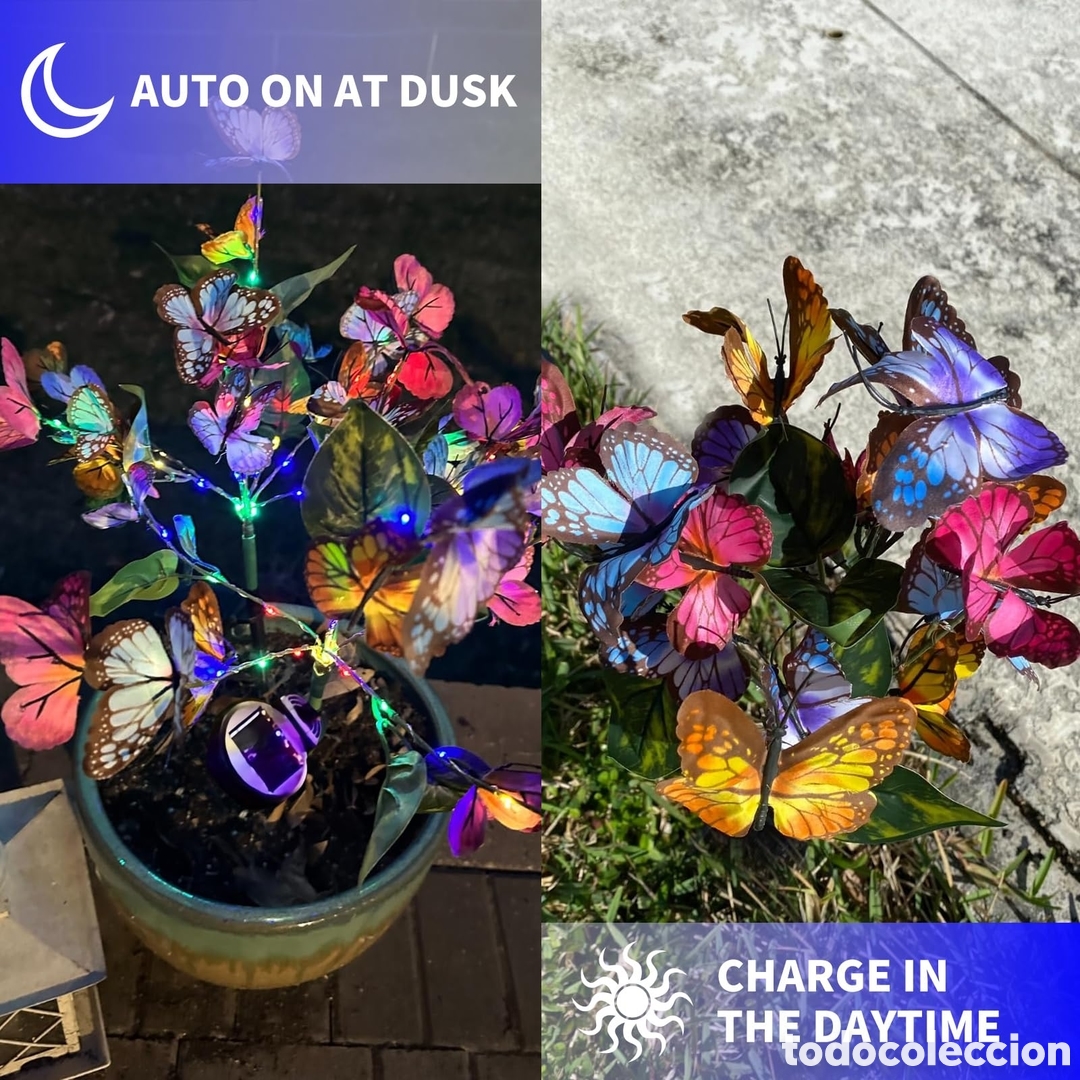 Nuevo: Pack de dos luces solares decorativas con forma de mariposa - Foto 3