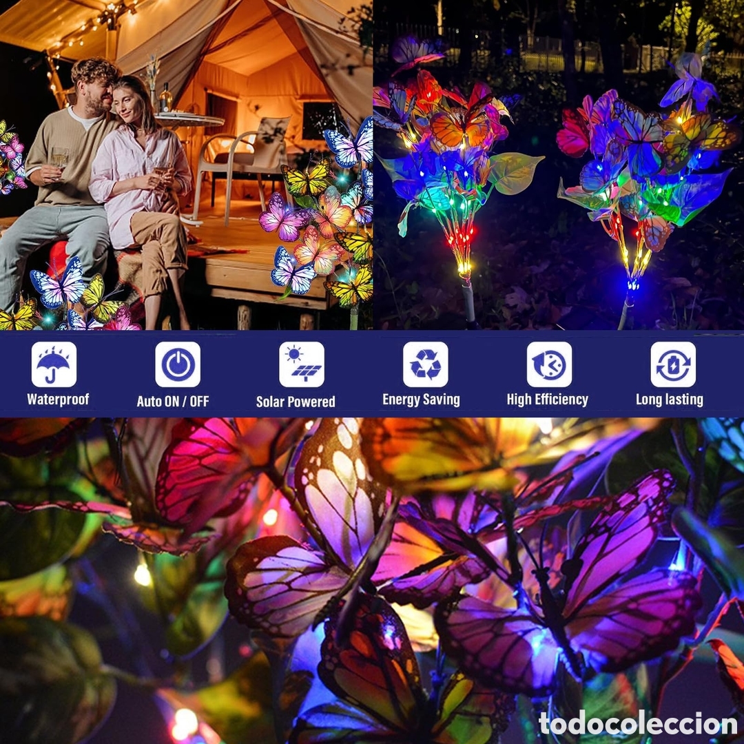 Nuevo: Pack de dos luces solares decorativas con forma de mariposa - Foto 4
