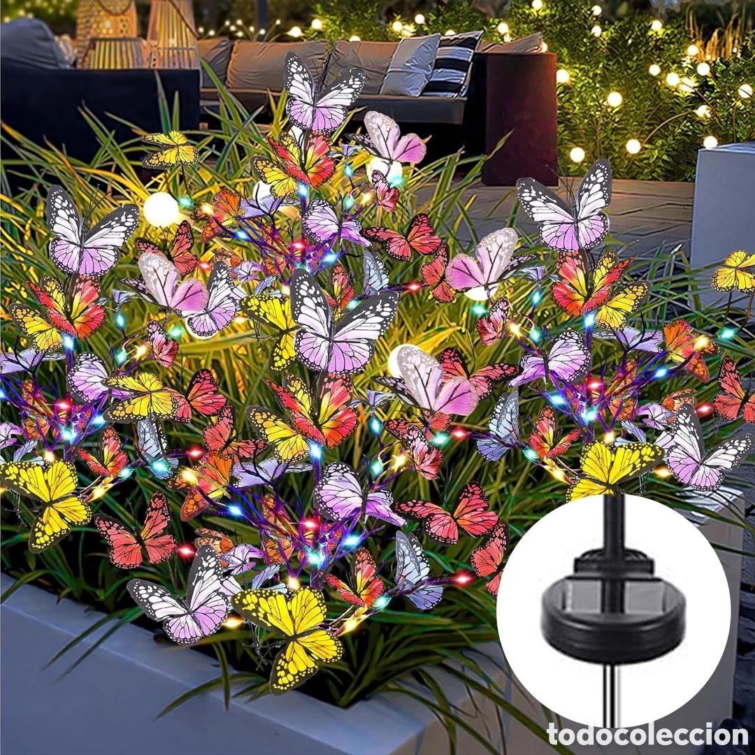 Nuevo: Pack de dos luces solares decorativas con forma de mariposa - Foto 1