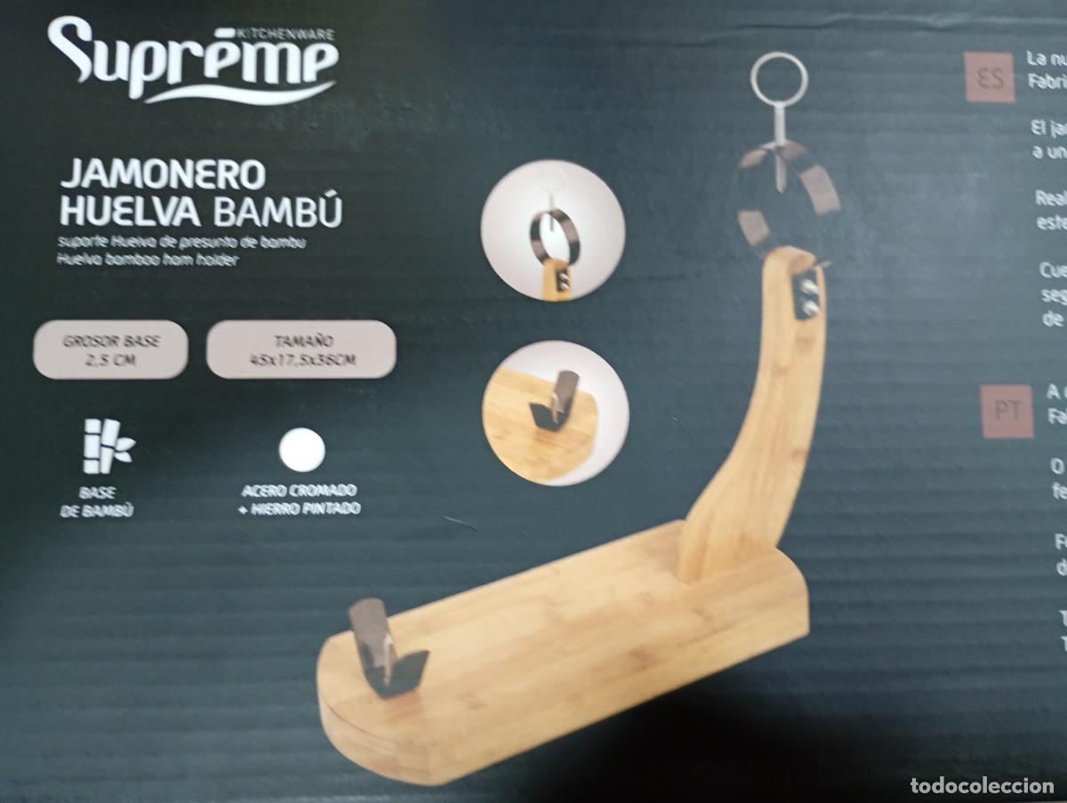 Nuevo: Jamonero nuevo madera bamb&uacute; en caja original a estrenar. - Foto 4