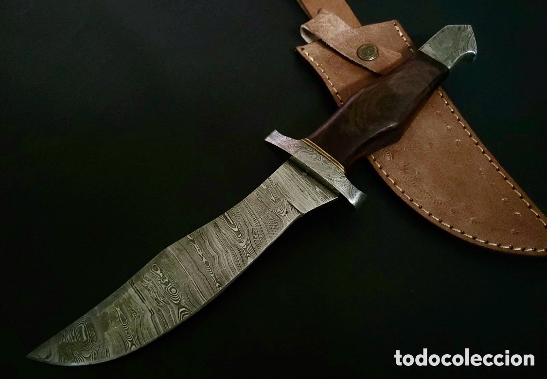 Nuevo: CUCHILLO DE CAZA DE ACERO DAMASCO - Foto 1
