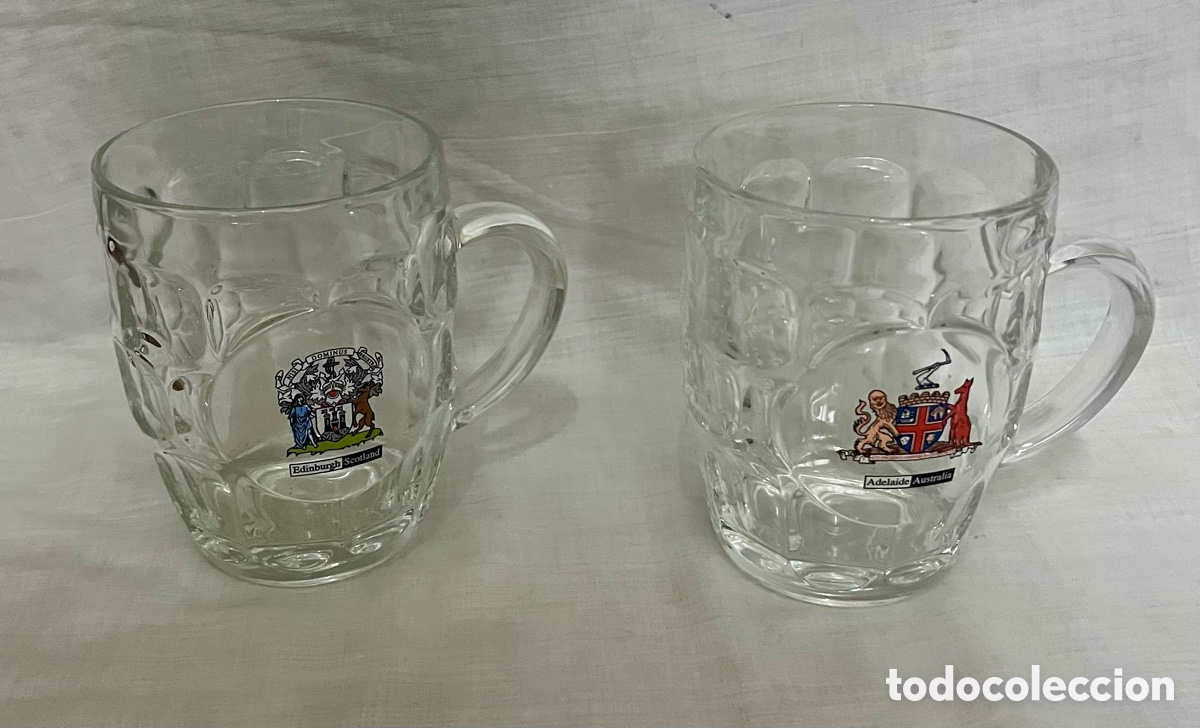 Nuevo: 2 JARRAS DE CERVEZA DE CRISTAL SIN USO - Foto 1