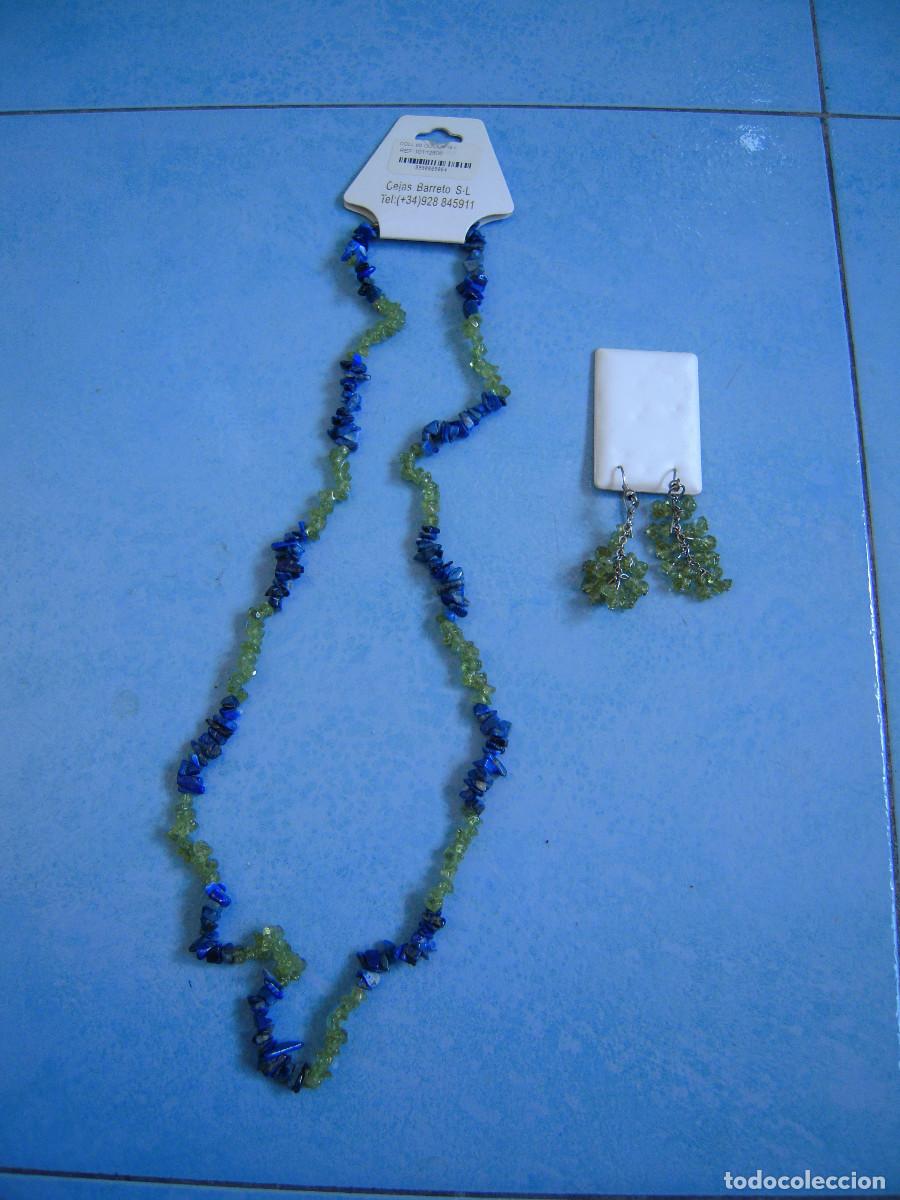 Nuevo: Conjunto collar y pendientes piedras - Foto 1