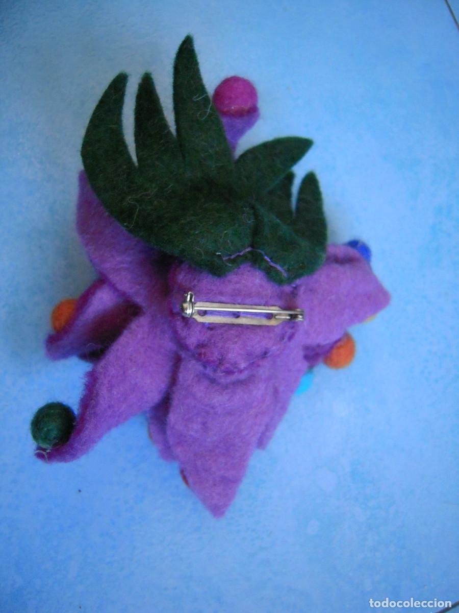 Nuevo: Broche flor grande multicolor fieltro - Foto 5