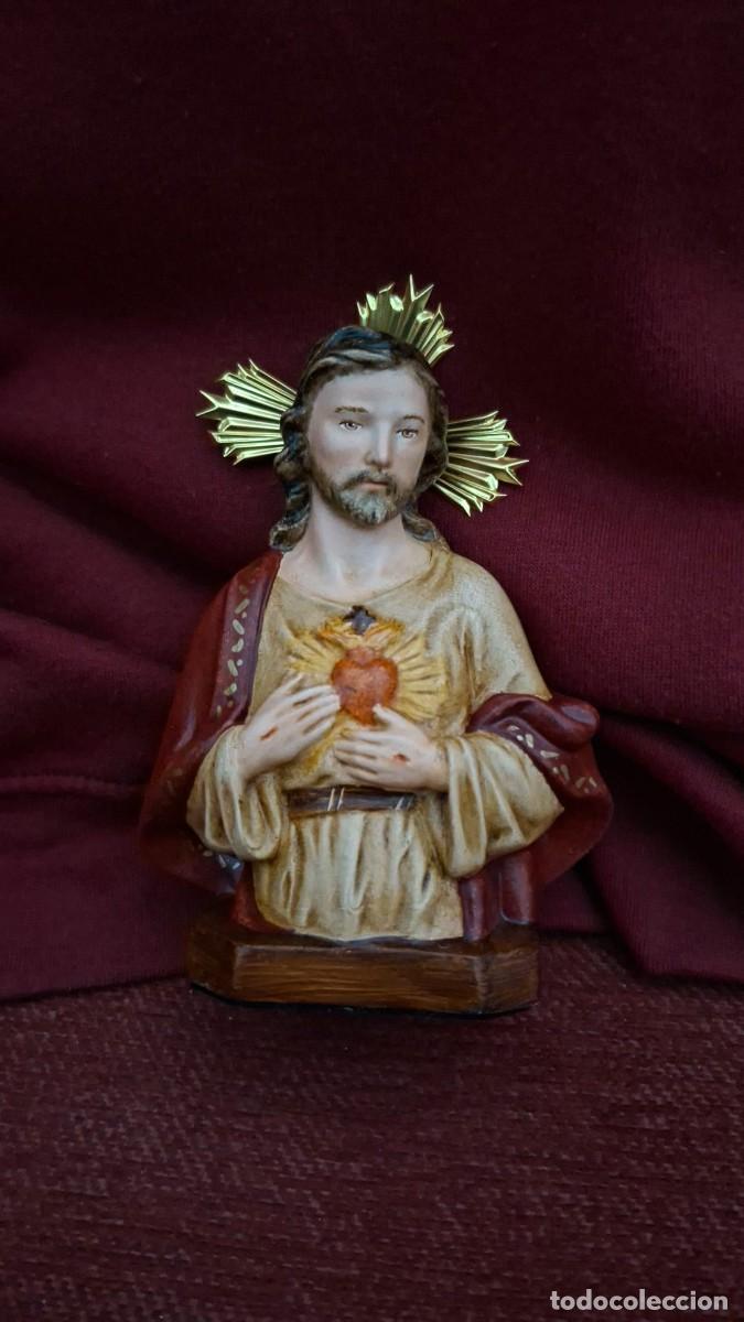 Nuevo: Busto Coraz&oacute;n de Jes&uacute;s. 15 cm - Foto 1