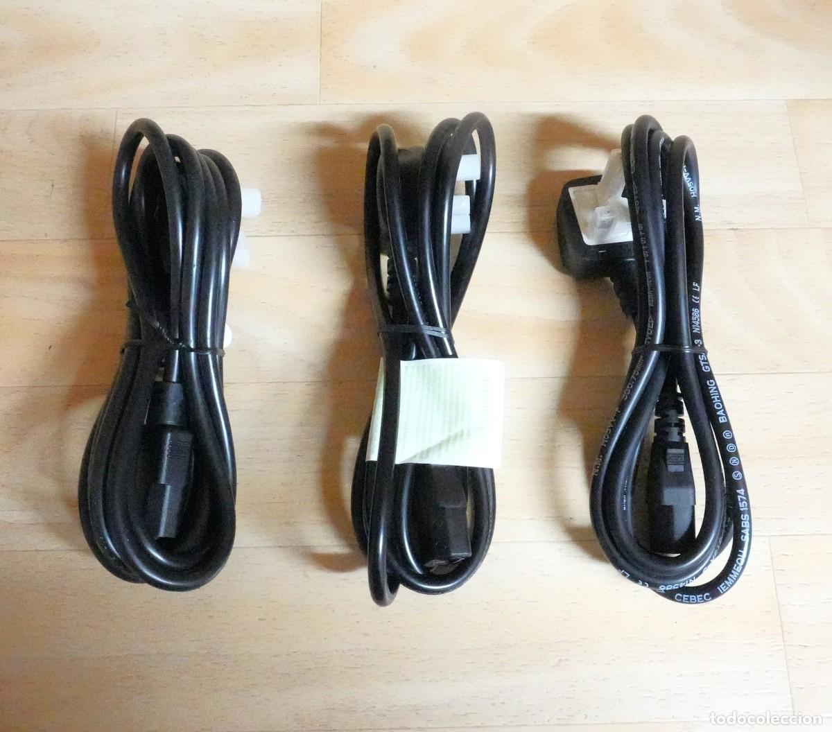 Nuevo: 3 CABLES DE CORRIENTE - CONECTOR BRITANICO A CONECTOR IEC - Foto 1