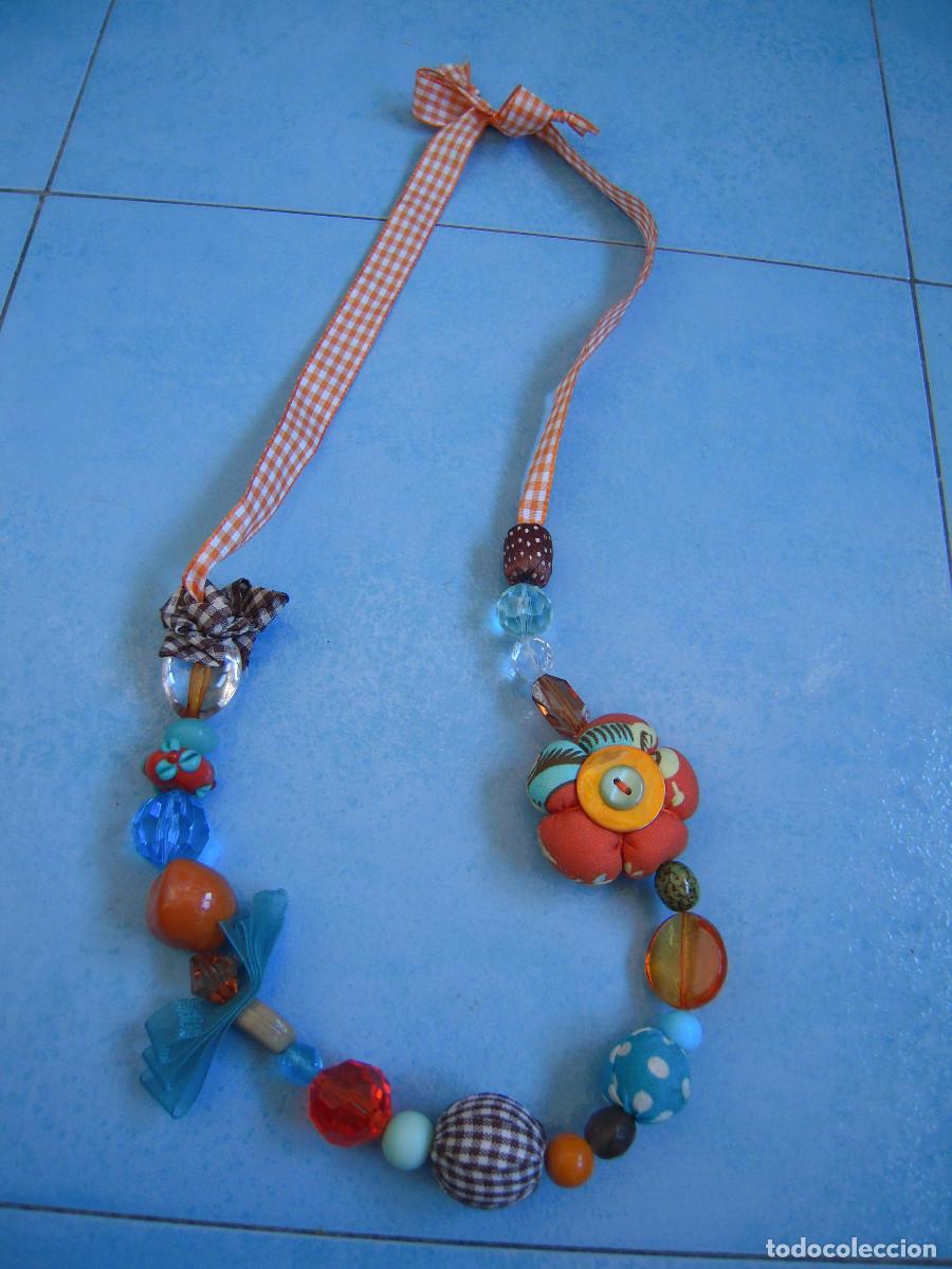 Nuevo: Collar piedras y tela multicolor - Foto 1