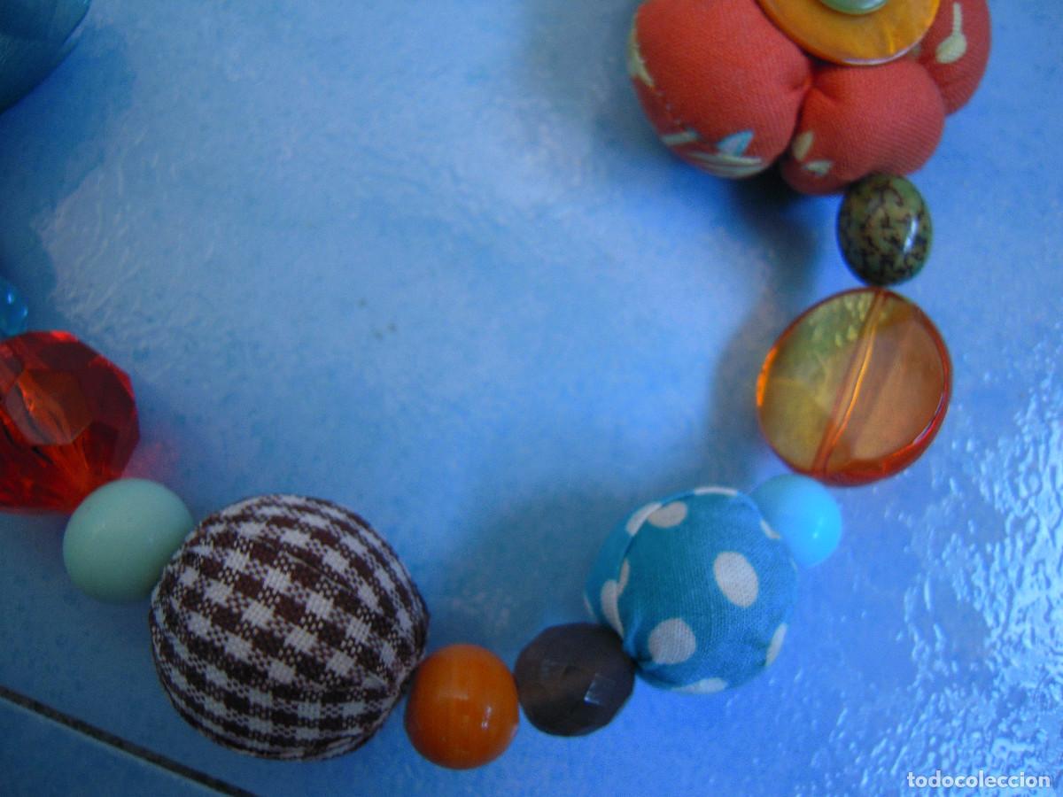 Nuevo: Collar piedras y tela multicolor - Foto 3