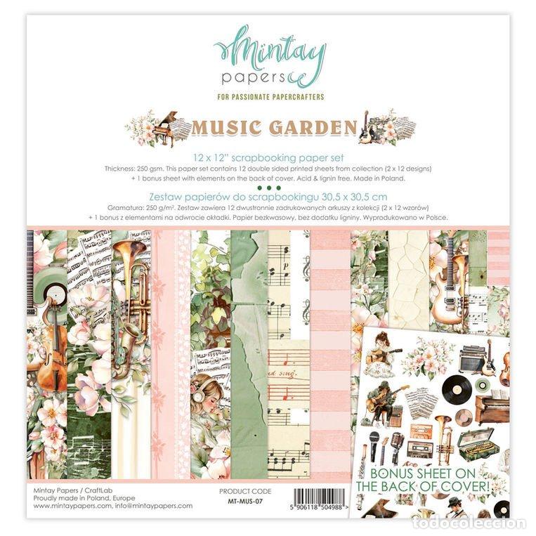 New: Colecci&oacute;n Music Garden. Mintay Papers. 12x12'' (precintado)