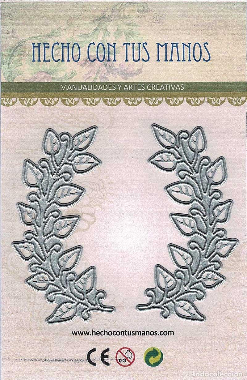 New: Troquel met&aacute;lico decorativo para scrapbooking. Hojas (precintado)