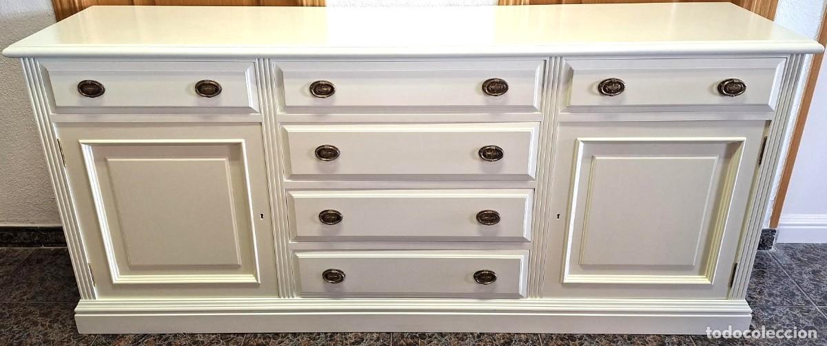 Neuf: APARADOR LACADO COLOR MARFIL MEDIDAS 184 X 47 X 85