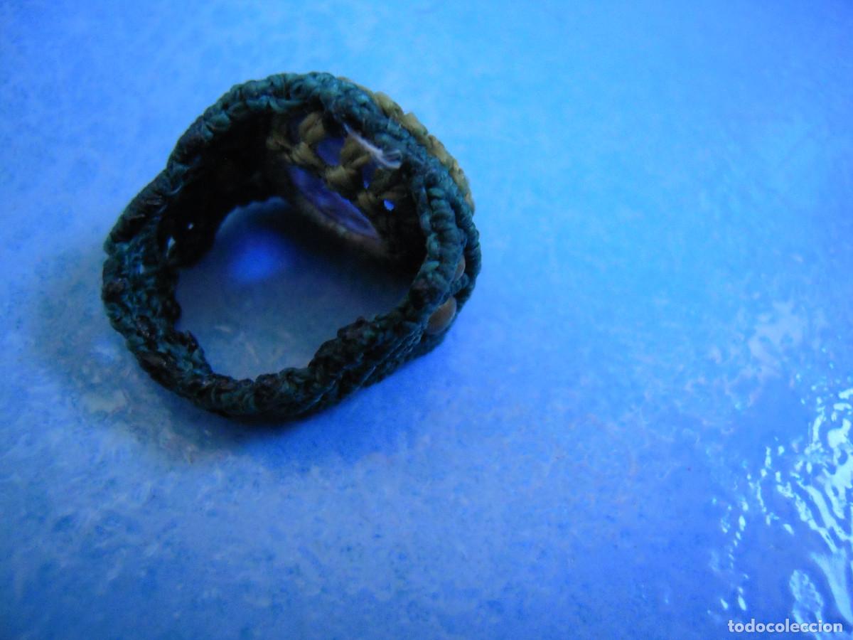 Nuevo: Anillo verde ganchillo con piedras - Foto 2