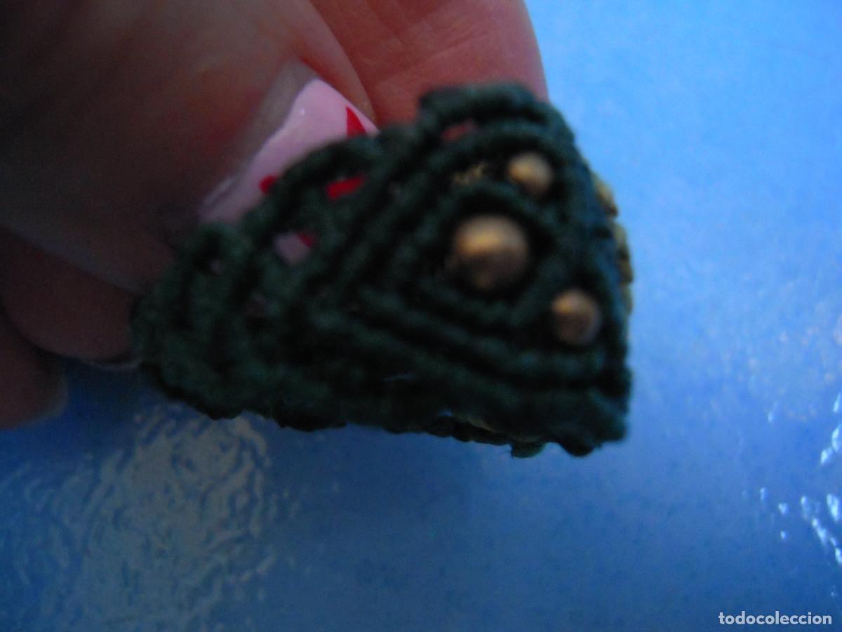 Nuevo: Anillo verde ganchillo con piedras - Foto 3