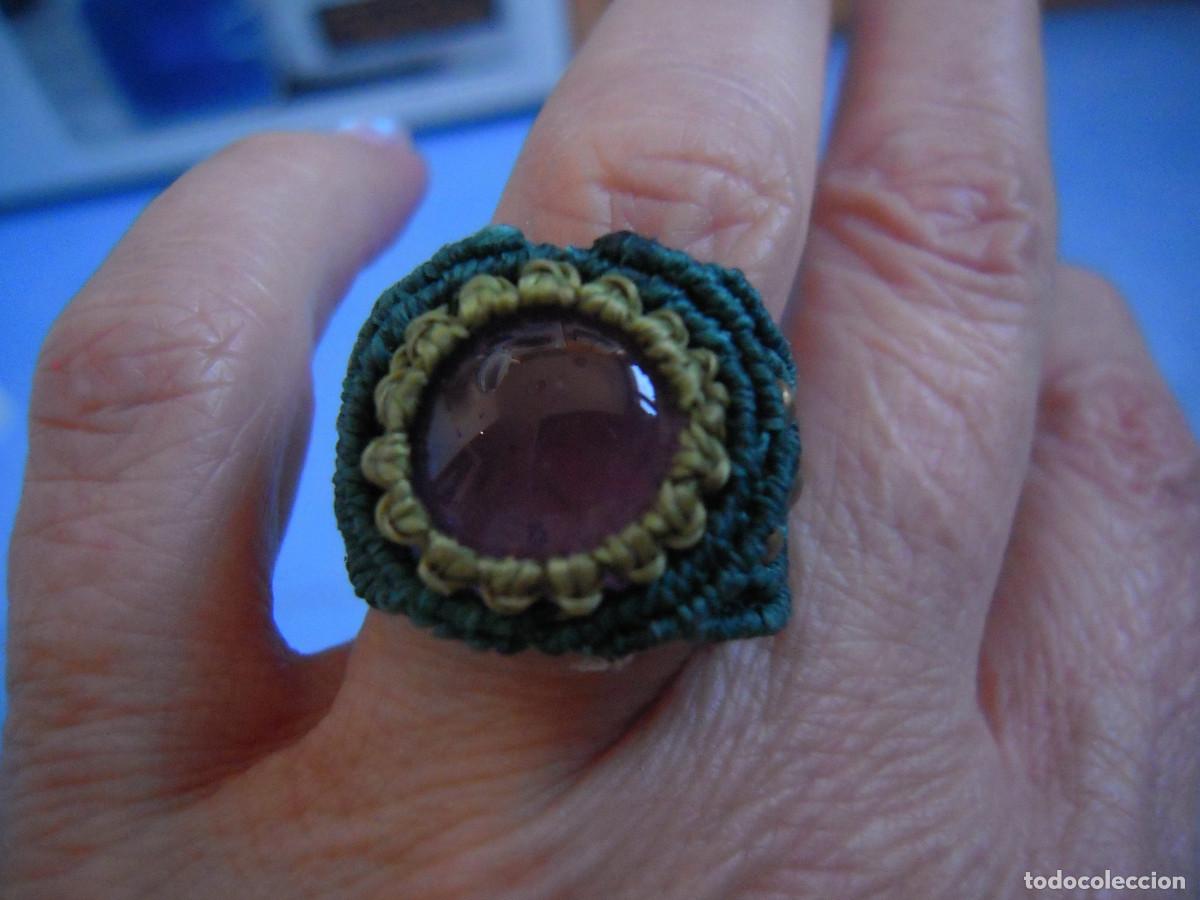 Nuevo: Anillo verde ganchillo con piedras - Foto 6