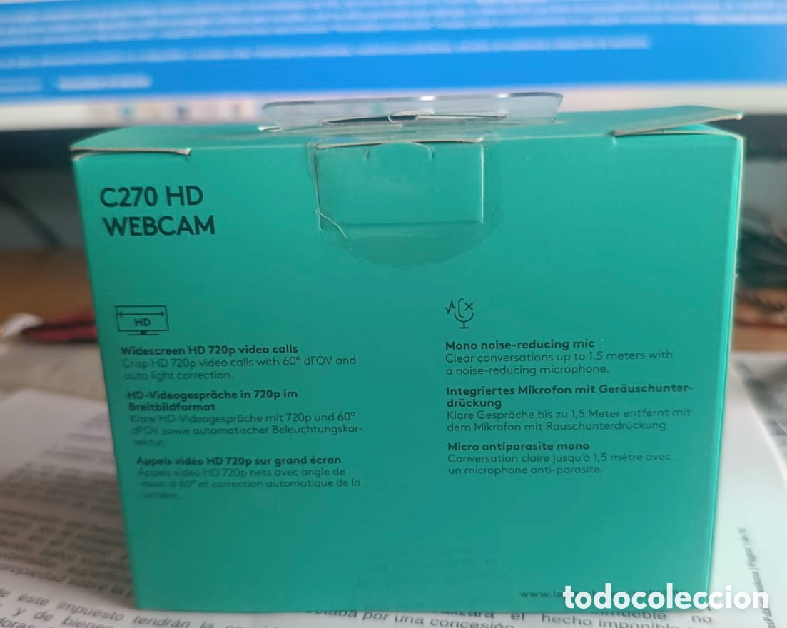 Nuevo: Logitech C270 HD 720p USB C&aacute;mara Web - Negra (960-001063) - Foto 2