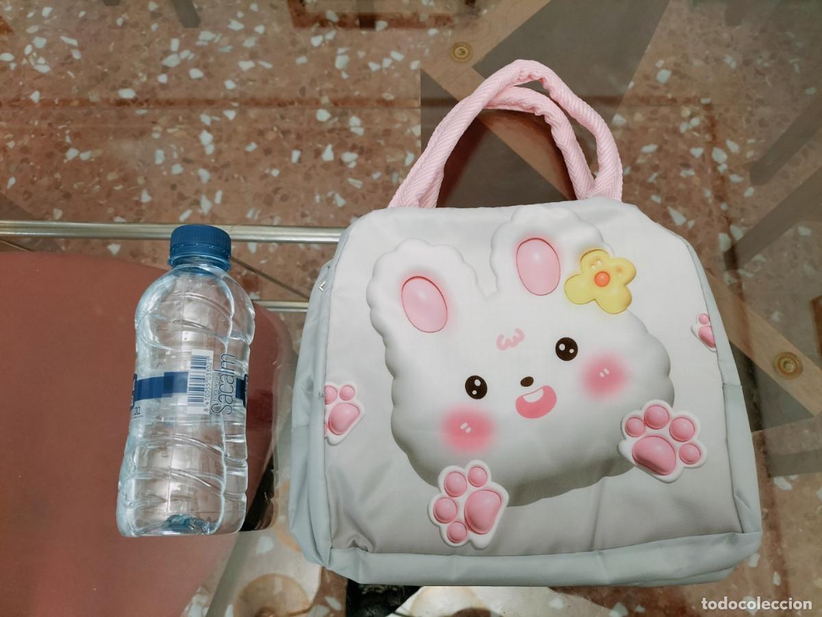 Nuevo: 000066COM-bolsa almuerzo gris y rosa conejo - Foto 1