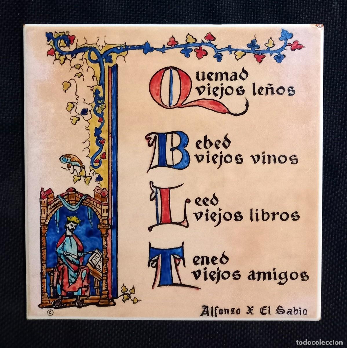 Nuevo: Azulejo Rey Alfonso X El Sabio - Foto 1