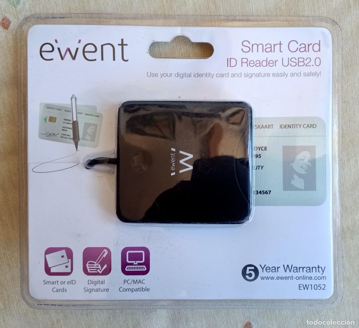 Nuevo: LECTOR DE TARJETAS INTELIGENTES.EWENT.SMART CARD ID READER.USB.PC.MAC.DNI ELECTRONICO.USB 2.0 - Foto 1