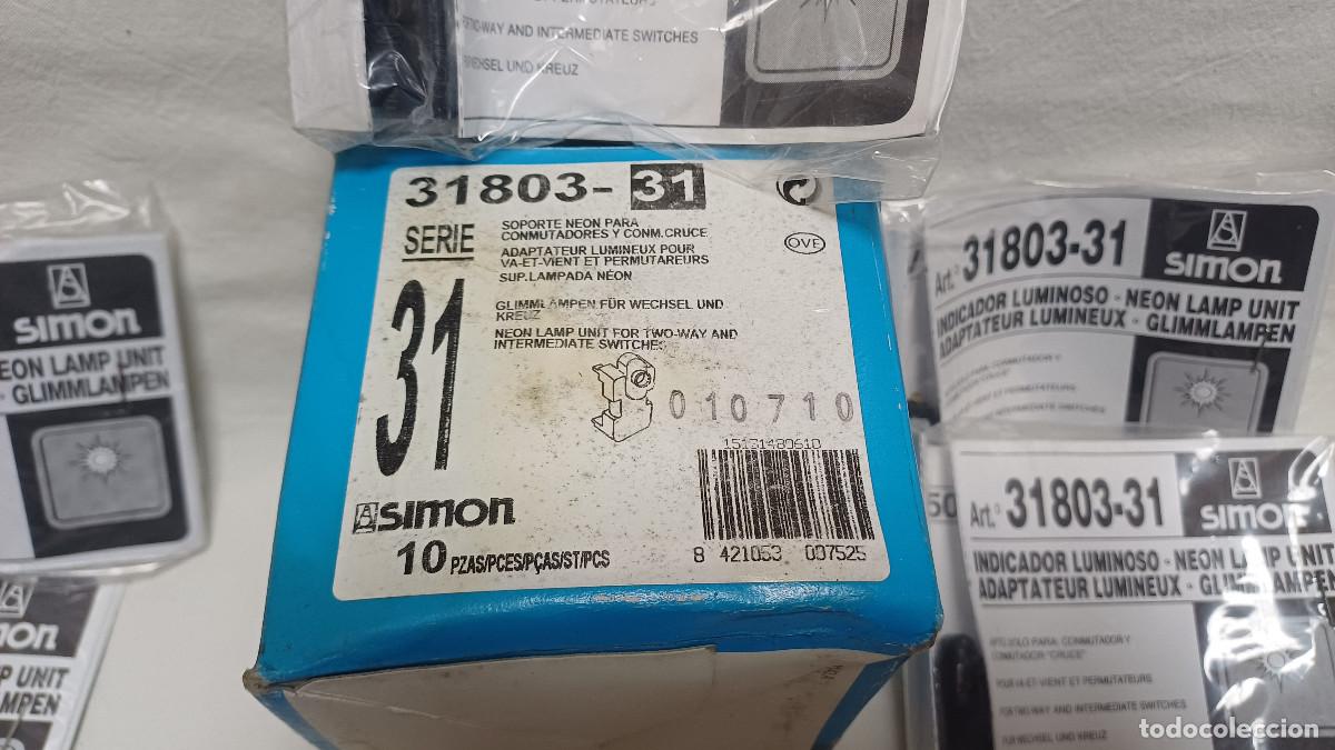 Nuevo: 12 Soportes con luminoso Simon 31803-31