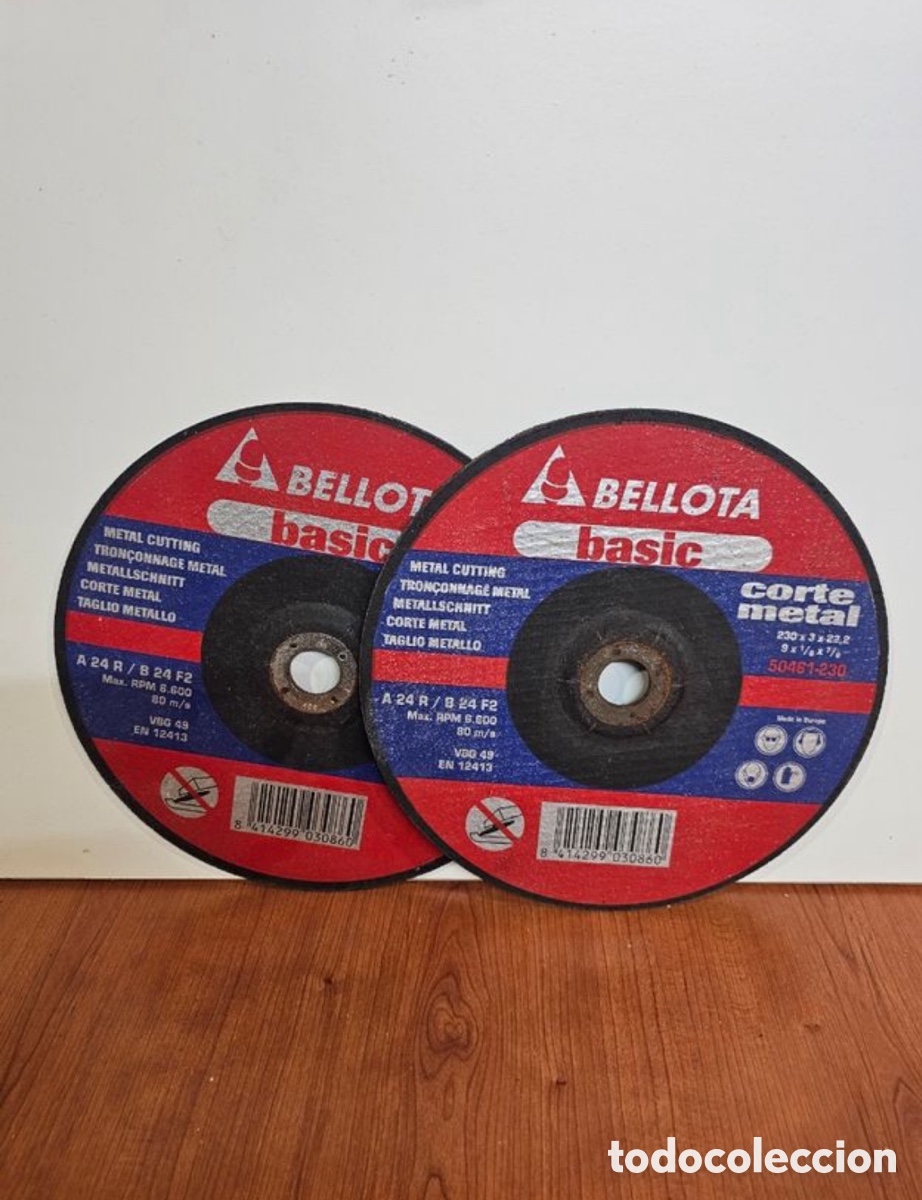 Nuevo: 2 discos de corte para metal Bellota