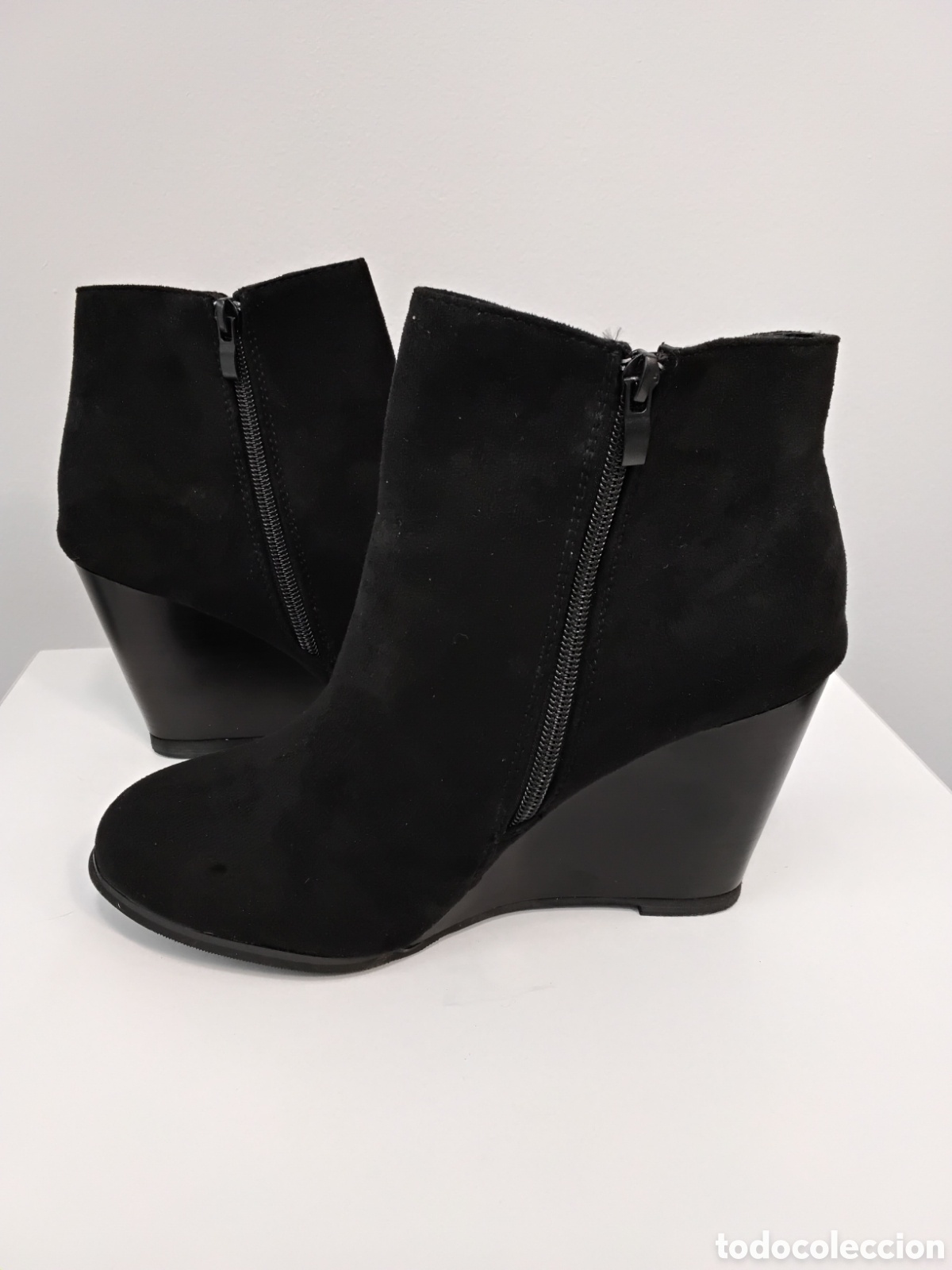 Nuevo: Botines Negro Tacon cu&ntilde;a