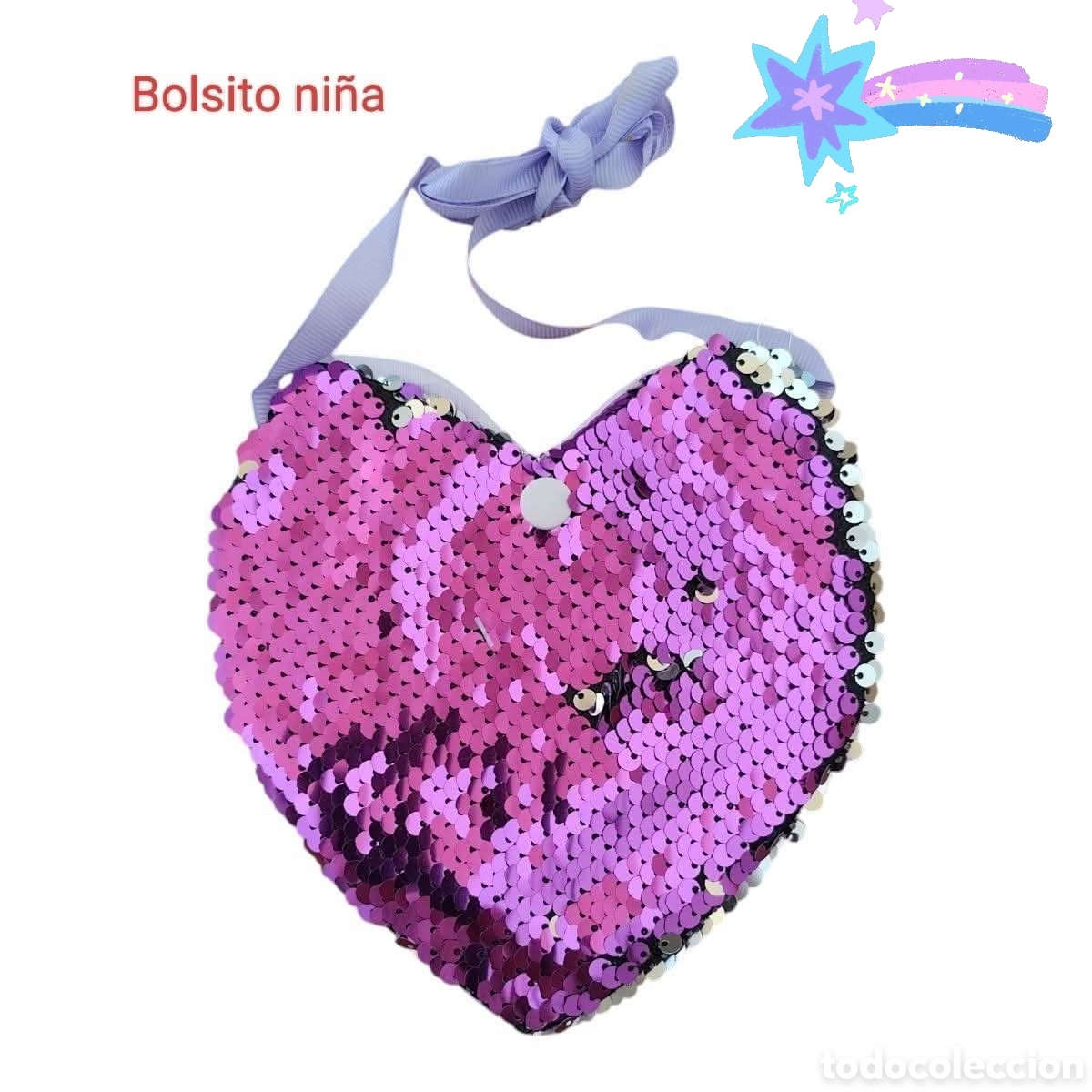 Nuevo: :::: TB146 - BOLSITO LENTEJUELAS CORAZON