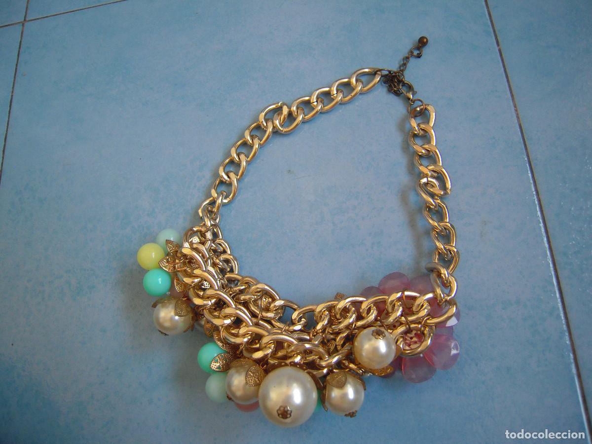 Nuevo: Collar corto cadena dorada y grandes abalorios - Foto 7