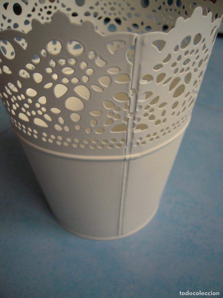 Nuevo: Macetero met&aacute;lico blanco SKURAR de IKEA - Foto 3