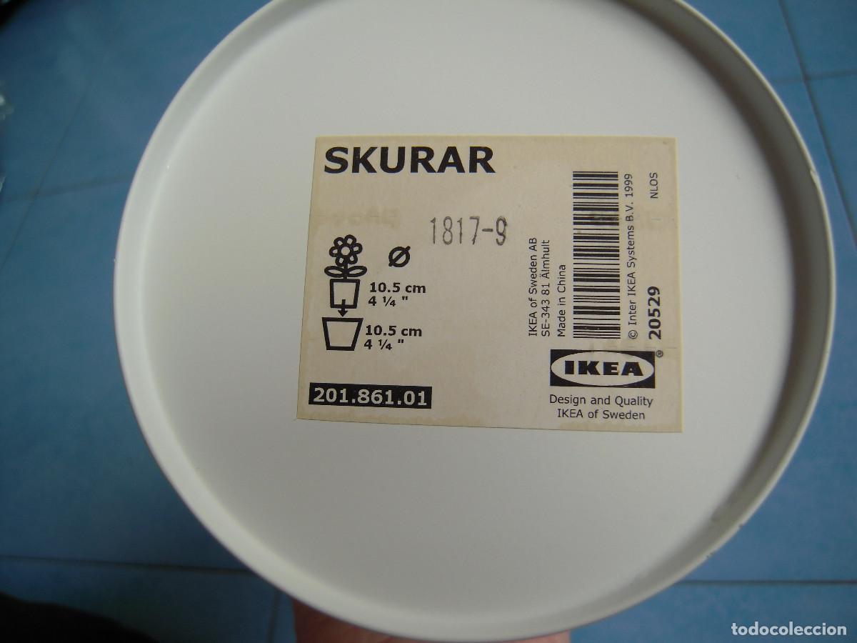 Nuevo: Macetero met&aacute;lico blanco SKURAR de IKEA - Foto 4