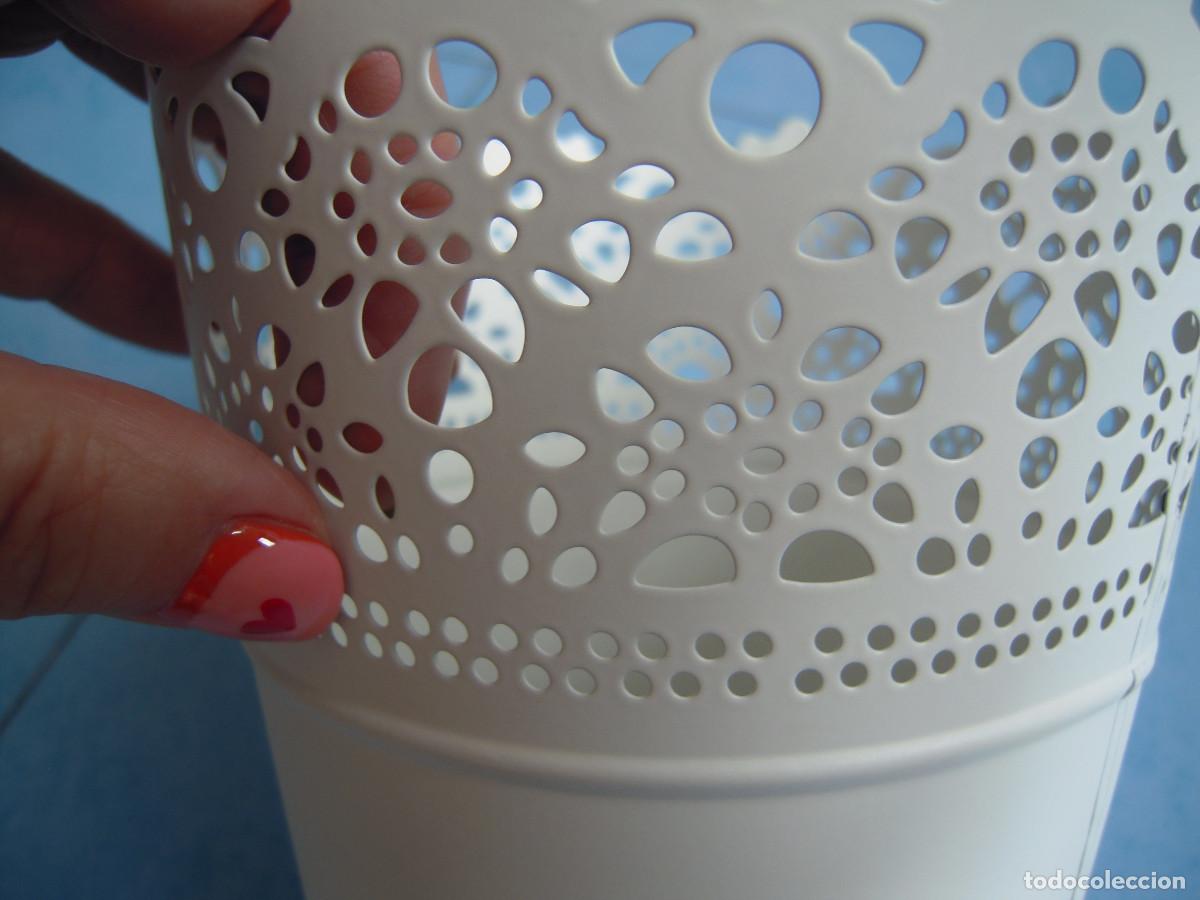 Nuevo: Macetero met&aacute;lico blanco SKURAR de IKEA - Foto 6