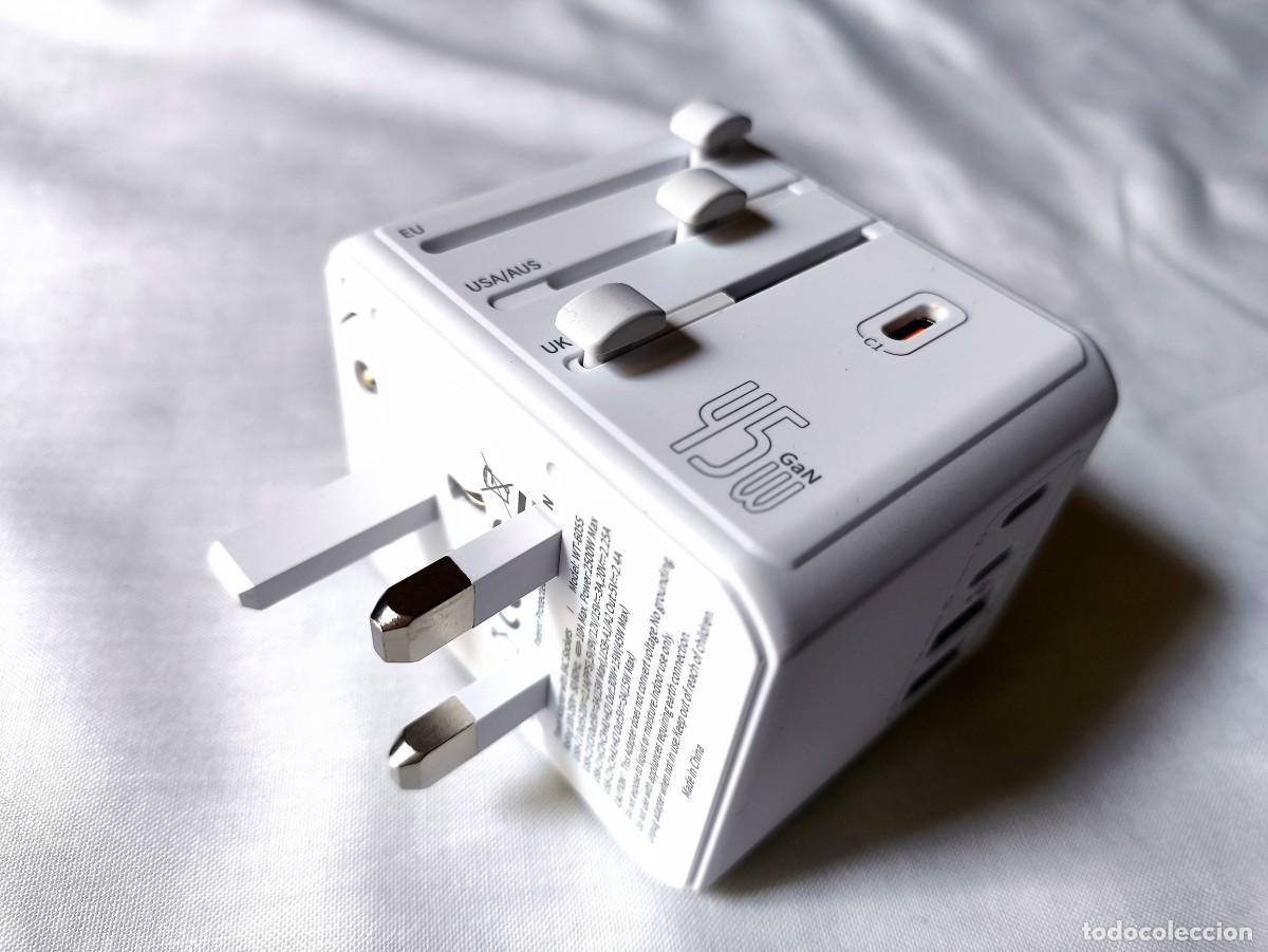 Nuevo: ADAPTADOR ENCHUFE UNIVERSAL - V&Aacute;LIDO PARA 212 PA&Iacute;SES - 3 USB C Y 2 USB A