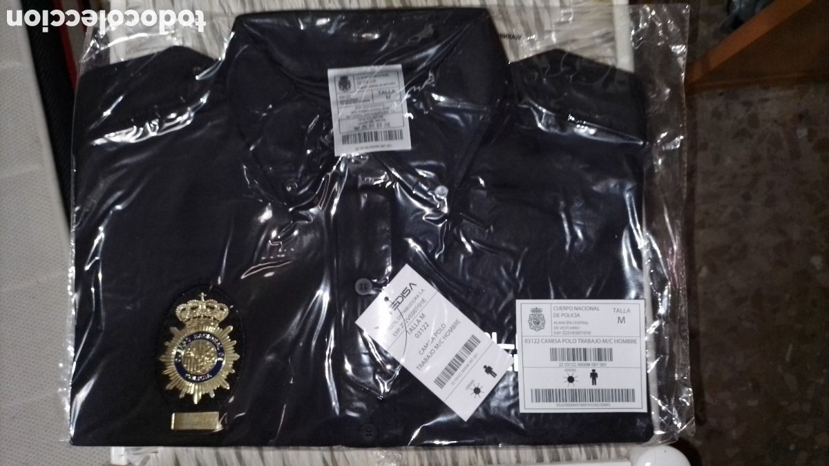 Nuevo: Guerrera/camisa manga corta, oficial Polic&iacute;a Nacional