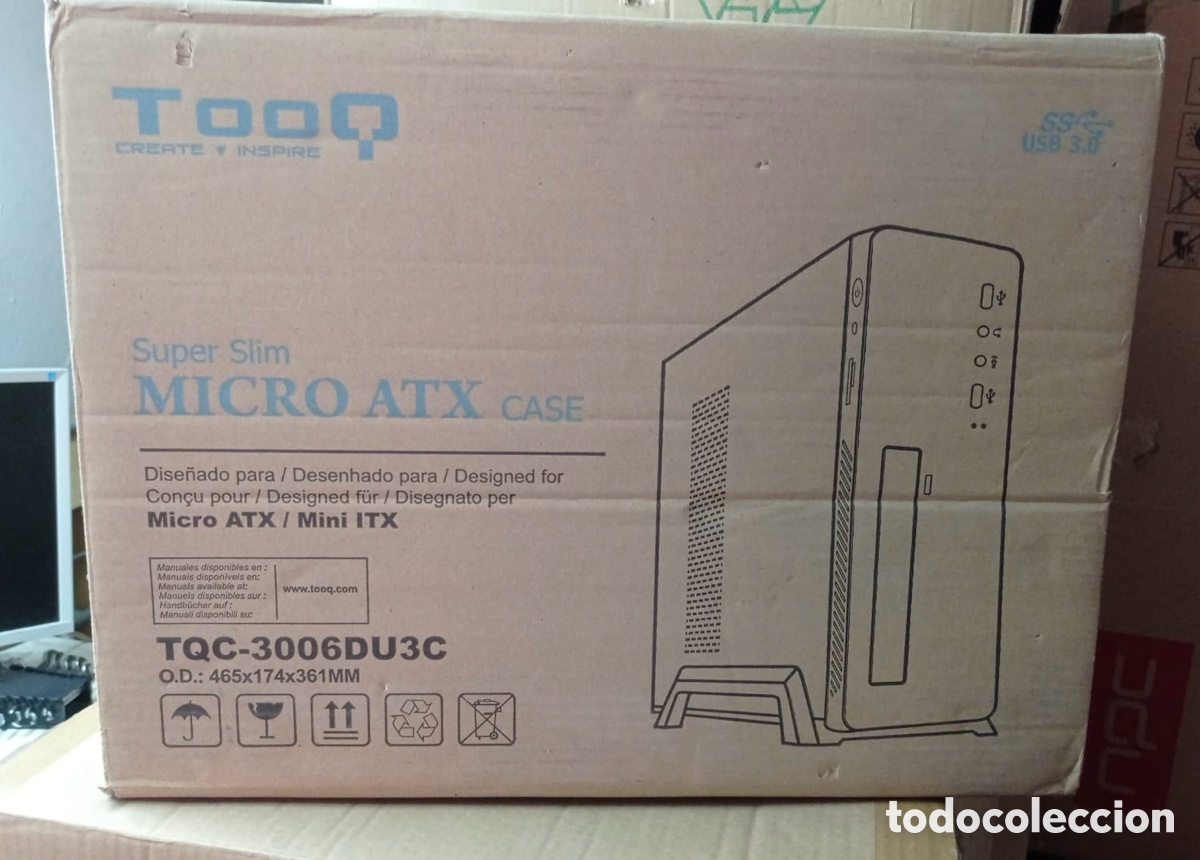 Nuevo: Caja PC Micro ATX / ITX TooQ TQC-3006DU3C Super Slim + Fuente 500W USB 3.0