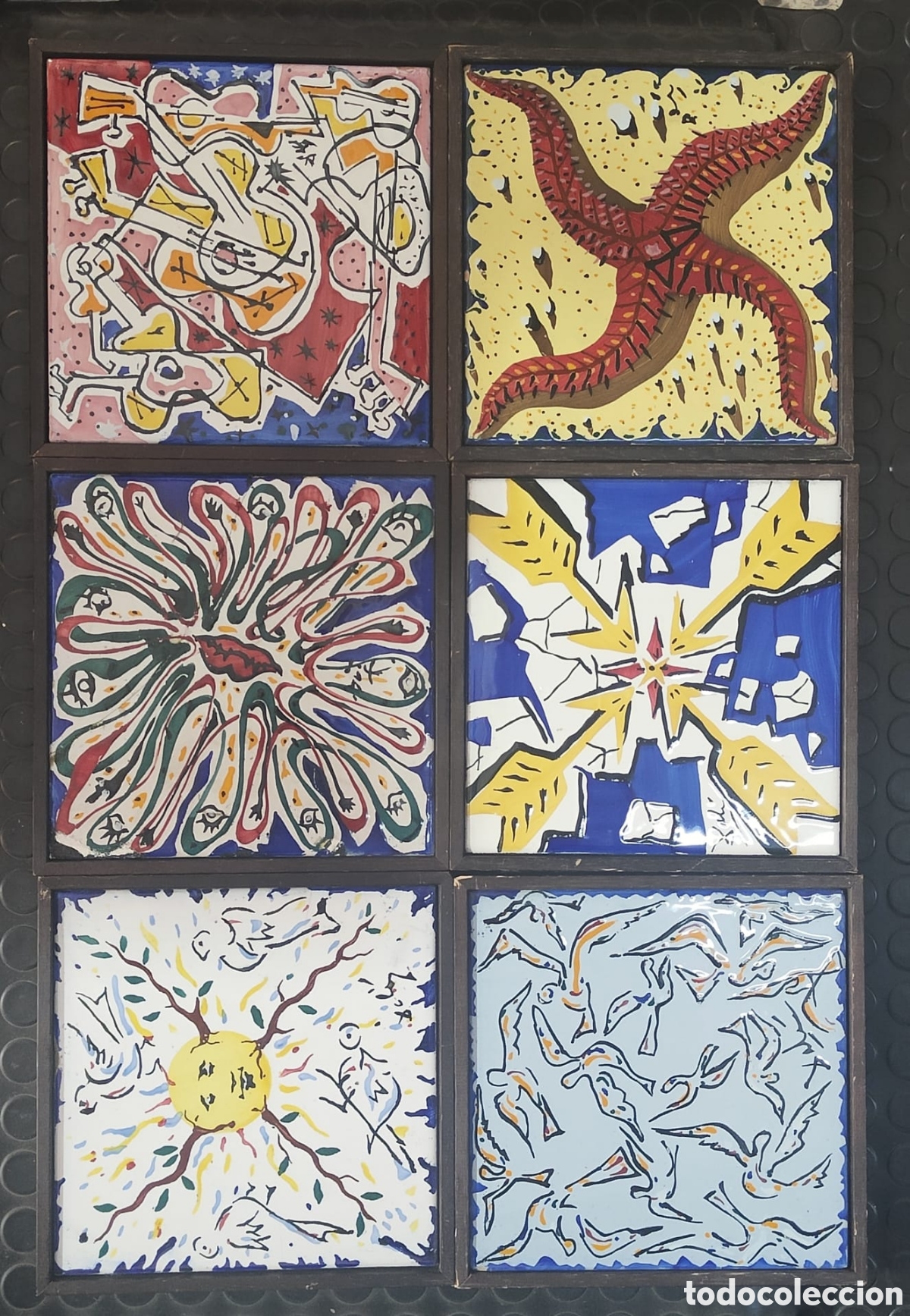 New: 6 azulejos cer&aacute;mica original de la serie &rdquo;La Suite Catalane&rdquo; dise&ntilde;ada por Salvador Dal&iacute; en 1954