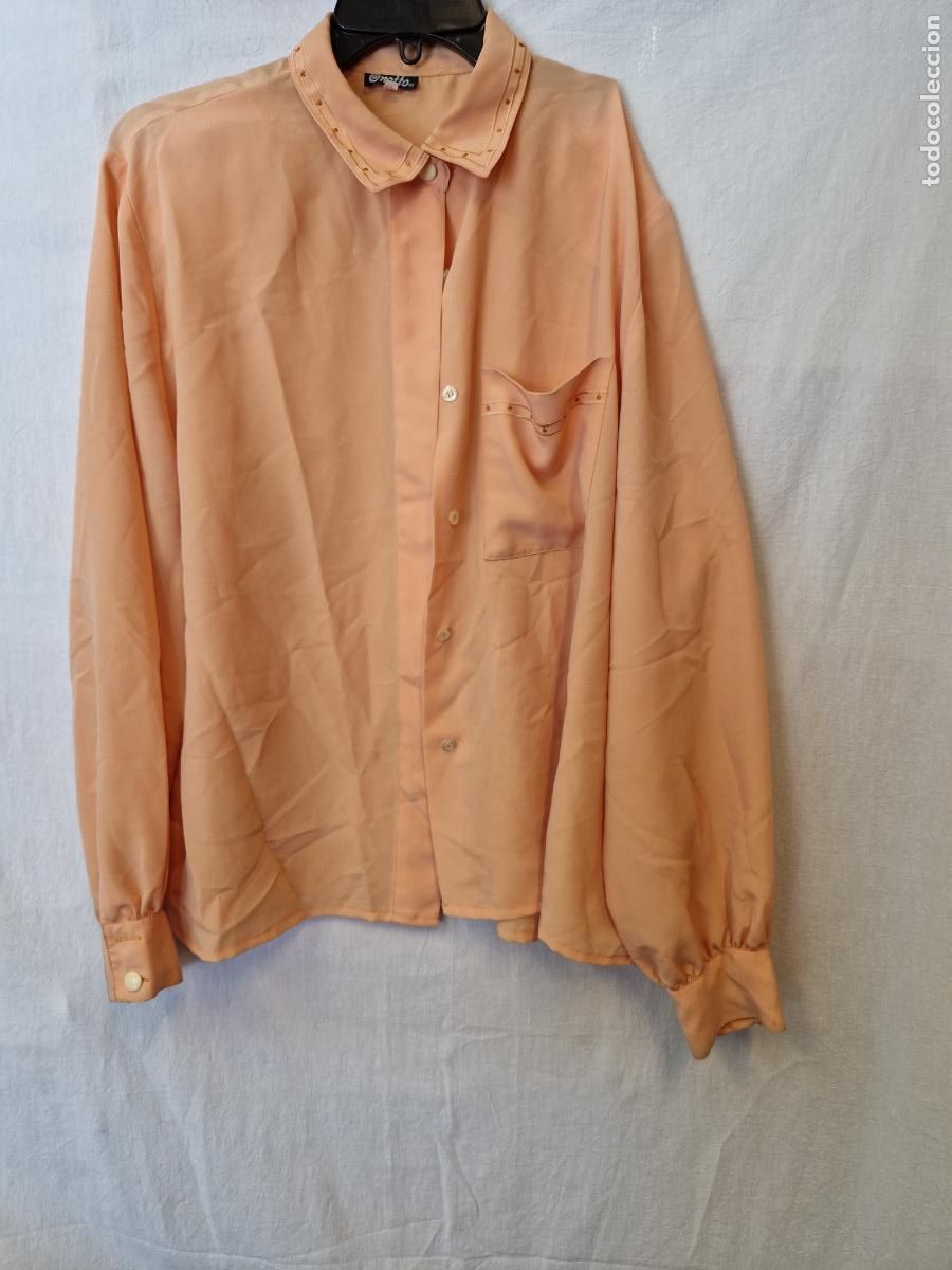 Nuevo: BONITA CAMISA PARA MUJER MANGA LARGA. COLOR NARANJA. TALLA 48
