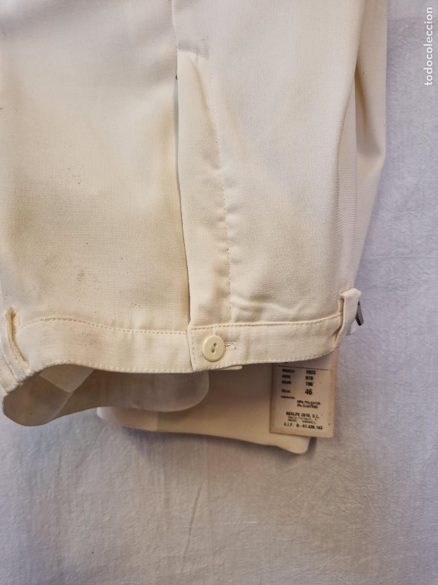 Nuevo: BONITO PANTALON DE TELA PARA MUJER. COLOR CREMA. TALLA 46