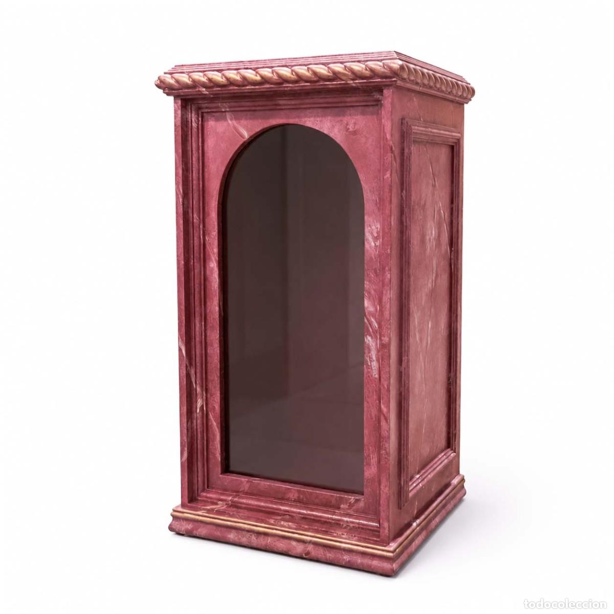 Nuevo: Urna capilla de madera para imagen, con imitaci&oacute;n a m&aacute;rmol