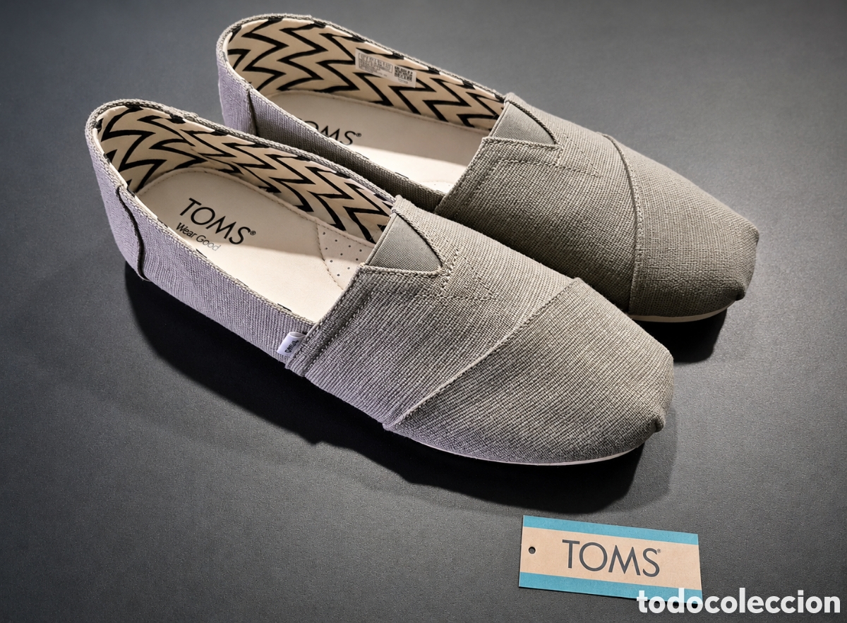 Nuevo: TOMS alpargatas hombre verde gris&aacute;ceo EU45/12