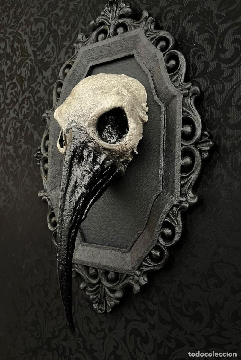 Nuevo: Dark Gothic Raven Skull Calavera - Foto 5