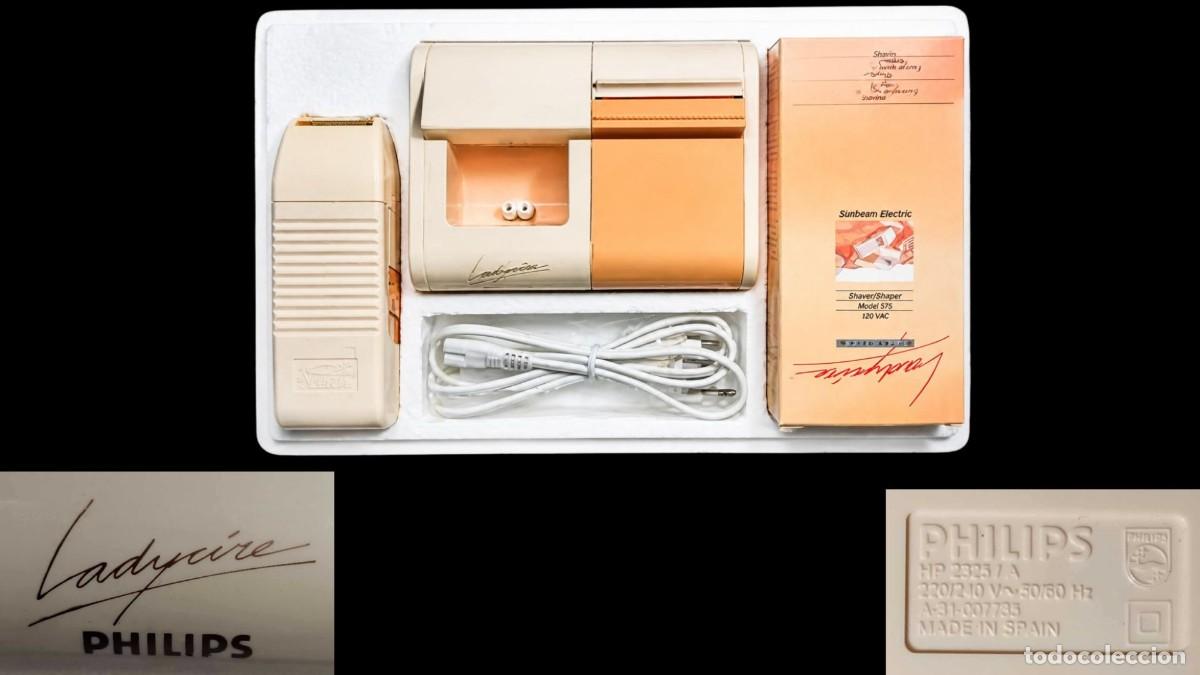 Nuevo: SET DEPILADORA PHILIPS LADYCIRE HP 2325/A - MADE IN SPAIN - A&Ntilde;OS 80/90 - COMPLETO - NUEVO SIN USAR