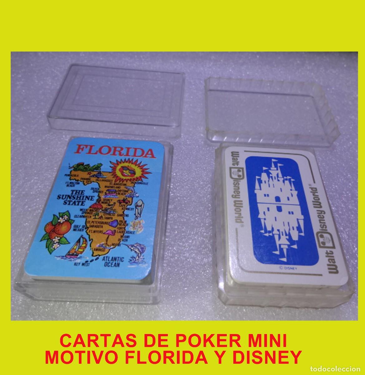 Nuevo: CARTAS DE POKER MINI - DISNEY Y FLORIDA SIN USO SELLADA