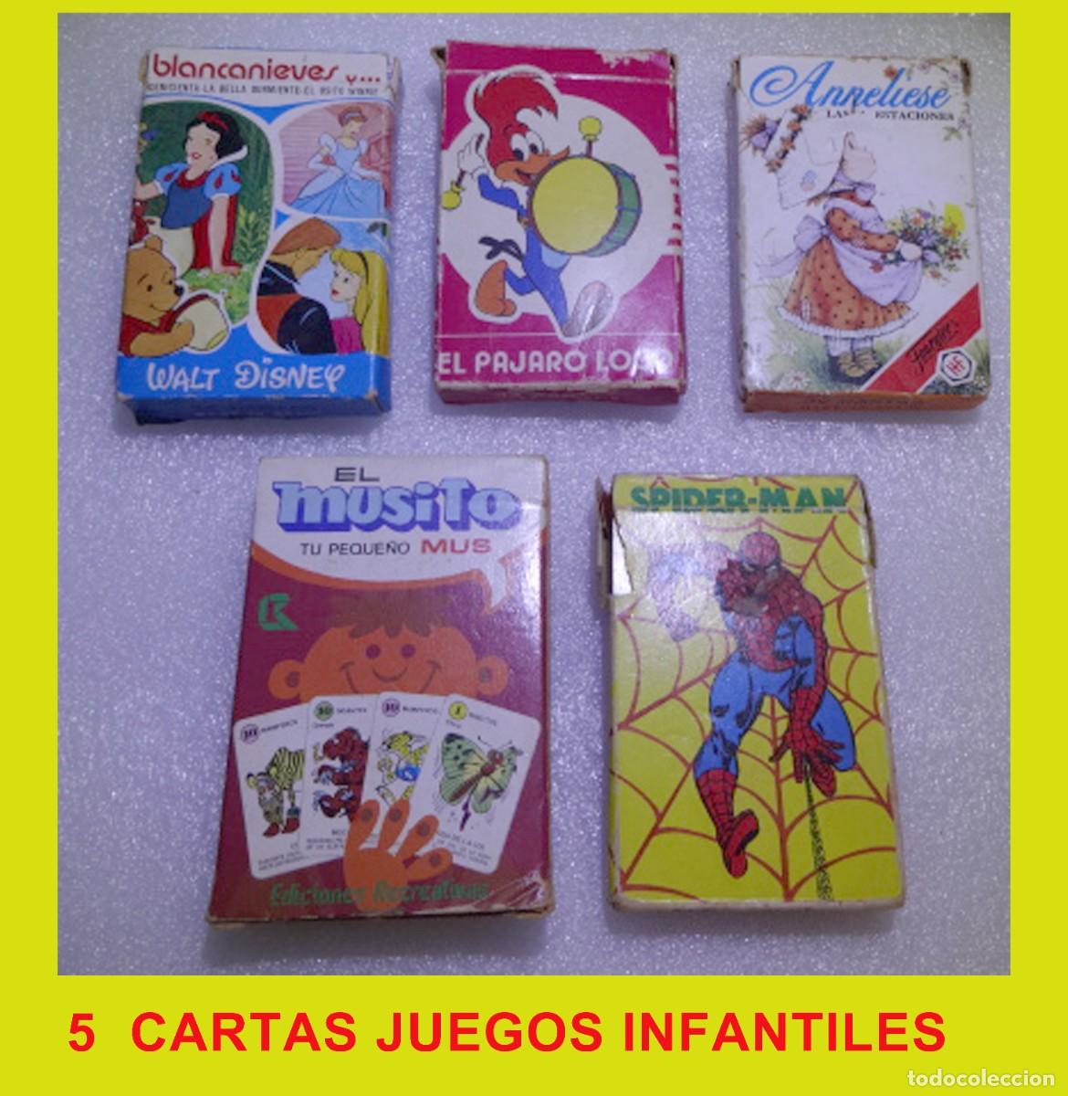 Nuevo: CARTAS 5 unidades JUEGOS INFANTILES NUEVA SIN USO