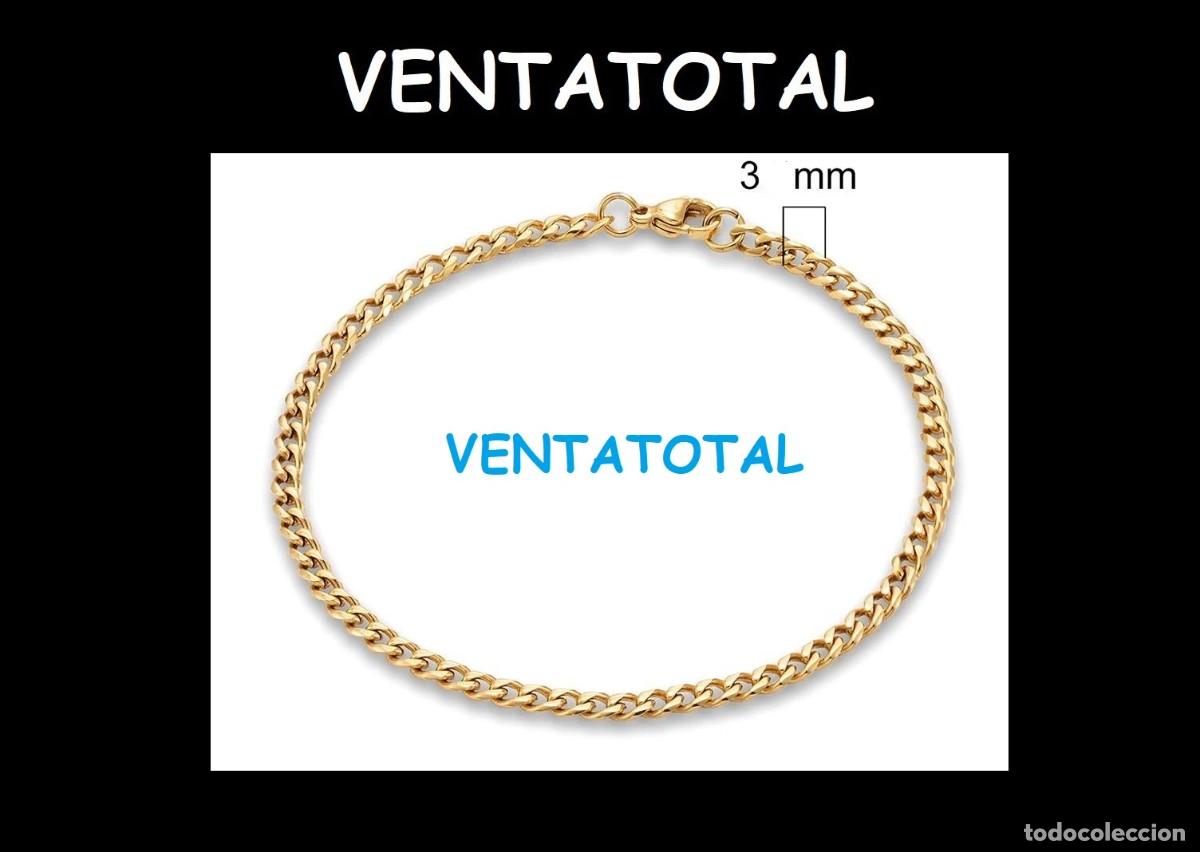 Nuevo: ELEGANTE PULSERA DE ORO DE 22 KILATES LAMINADO -PESA 8 GRAMOS MIDE 22 CENTIMENTROS X 0,3CM DE ANCHO