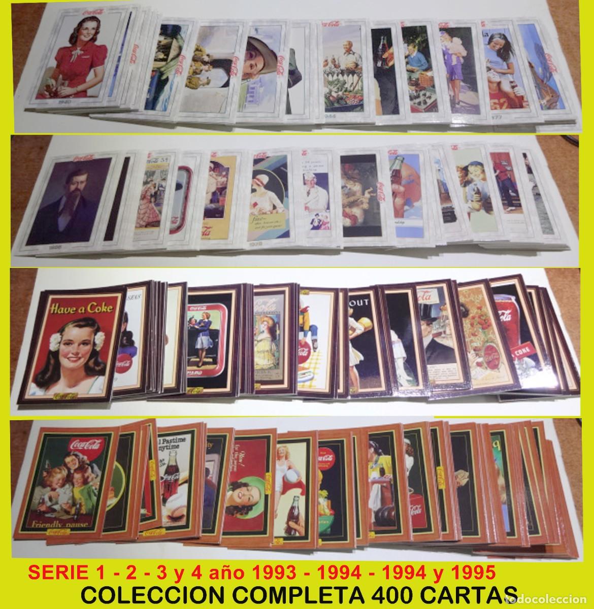 Nuevo: COCA COLA 400 CARTAS SERIE 1- 2 - 3- 4 COMPLETA A&Ntilde;OS 93 - 94 - 94 - 95