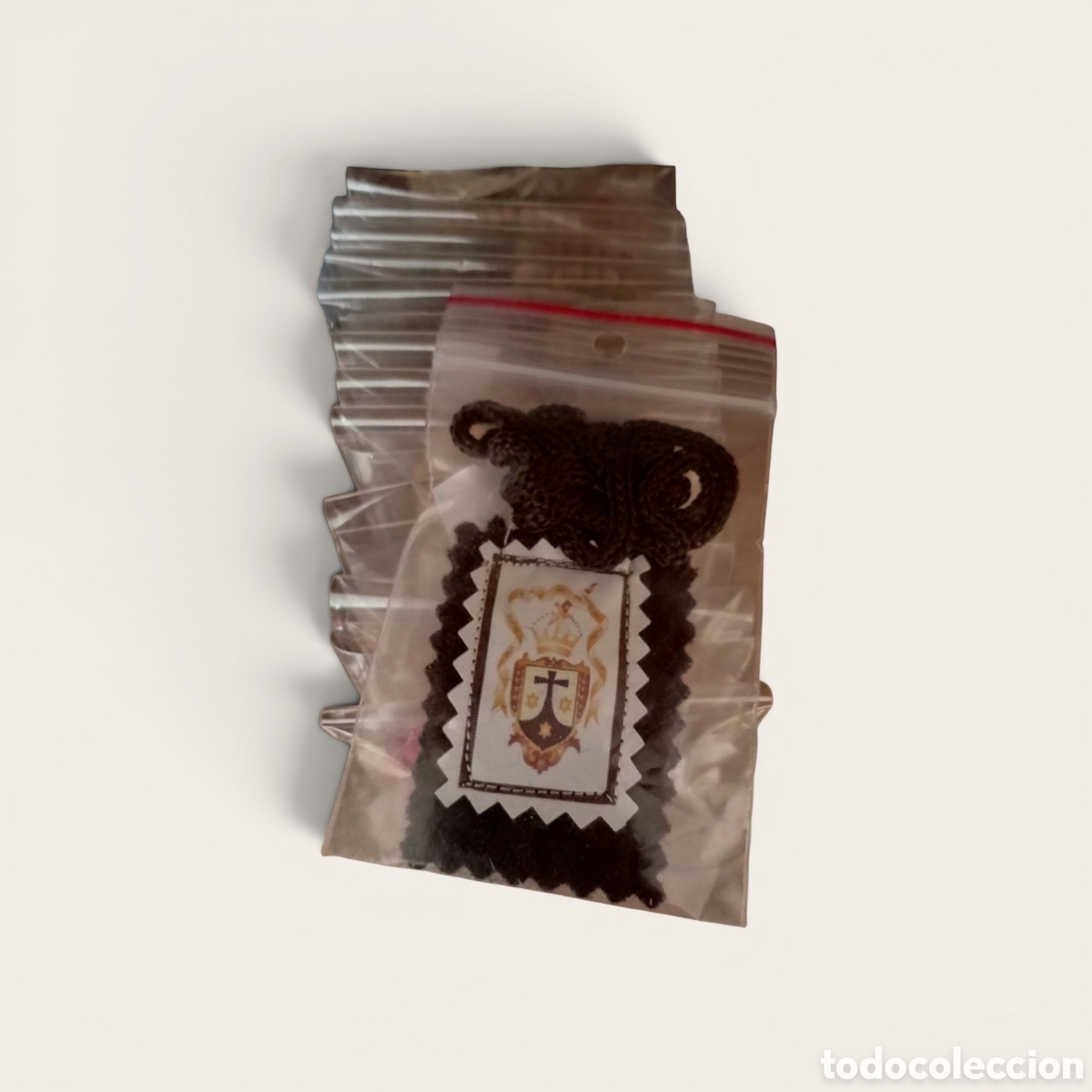 Nuevo: Lote 4 escapularios de tela nuevos cosidos a mano por monjas