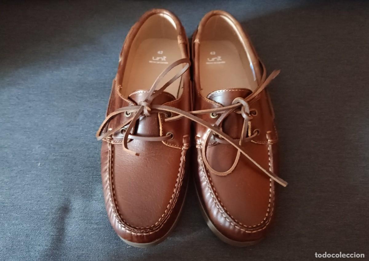 Nuevo: ZAPATOS N&Aacute;UTICOS CABALLERO PIEL MARR&Oacute;N - N&Uacute;M. 42 - A ESTRENAR.