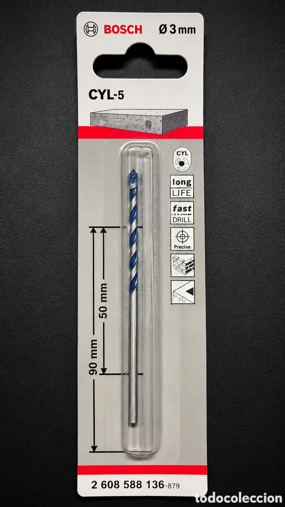 Nuevo: Bosch CYL-5 broca hormig&oacute;n &Oslash;3 mm nueva precintada