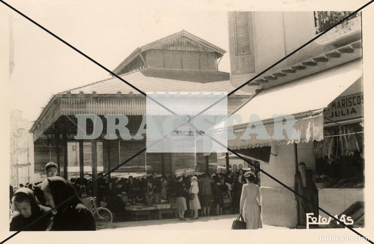 Nuevo: CASTELL&Oacute;N EN EL RECUERDO, ASPECTO DEL MERCADO EN PLAZA PESCADERIA EN LOS A&Ntilde;OS 60 C79