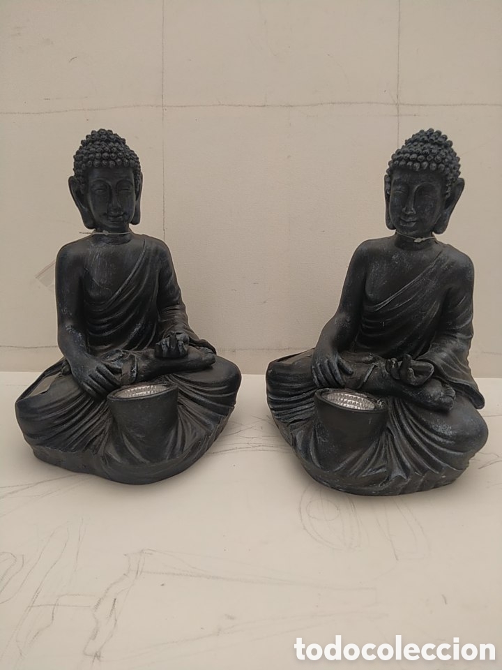 Nuevo: Buda L&aacute;mpara Solar Resina de Magnesio 30 cm &ndash; Precio por Unidad Elegante figura de Buda con l&aacute;mpar