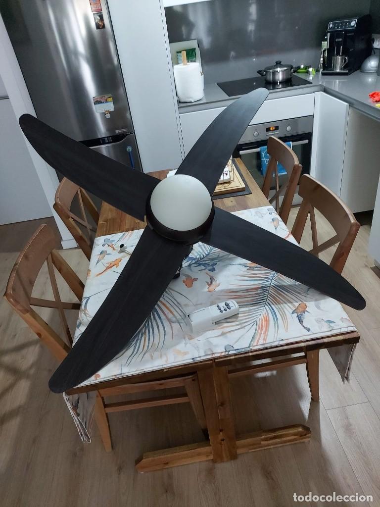 Nuevo: Ventilador de techo con mando a distancia - Aspas de madera (120 cm)